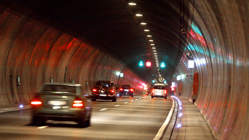 Einblick in den Tunnel Rennsteig