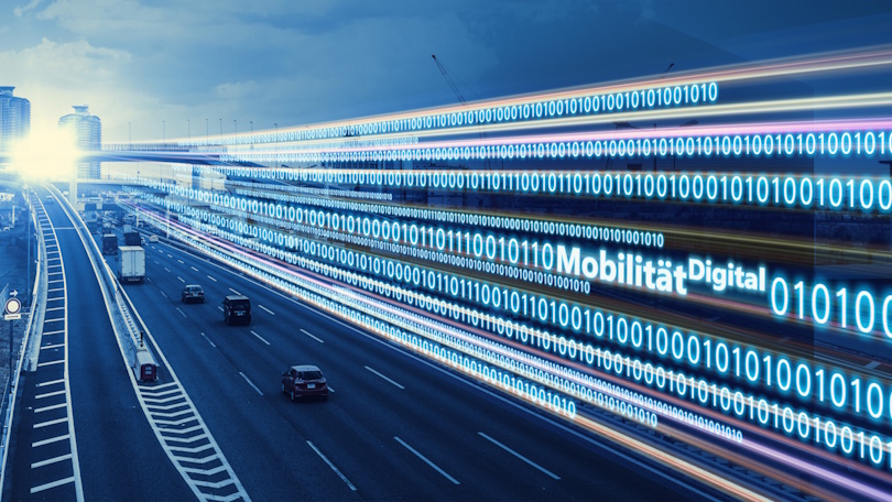 Digitales Transformationskonzept. Binärcode.